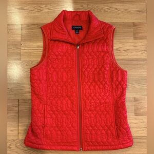 Lands' End Women's red-orange Quilted Vest